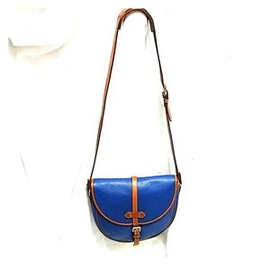 Vintage Dooney Bourke Leather Saddle Bag